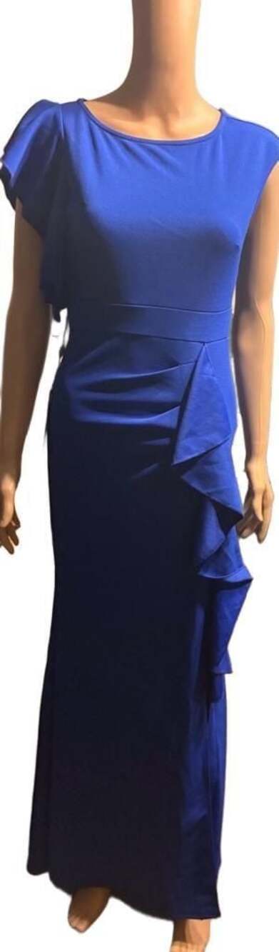 Woosea Women's Elegant Bodycon Mermaid Evening Gown with Ruffle Detail